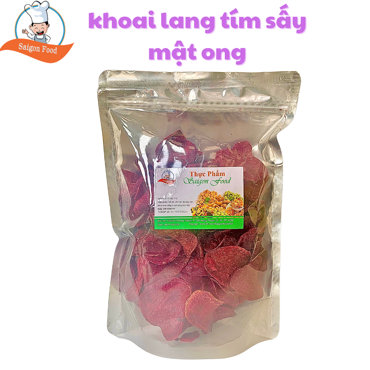 [HCM]500gram Khoai lang tím sấy mật ong- SAIGON FOOD