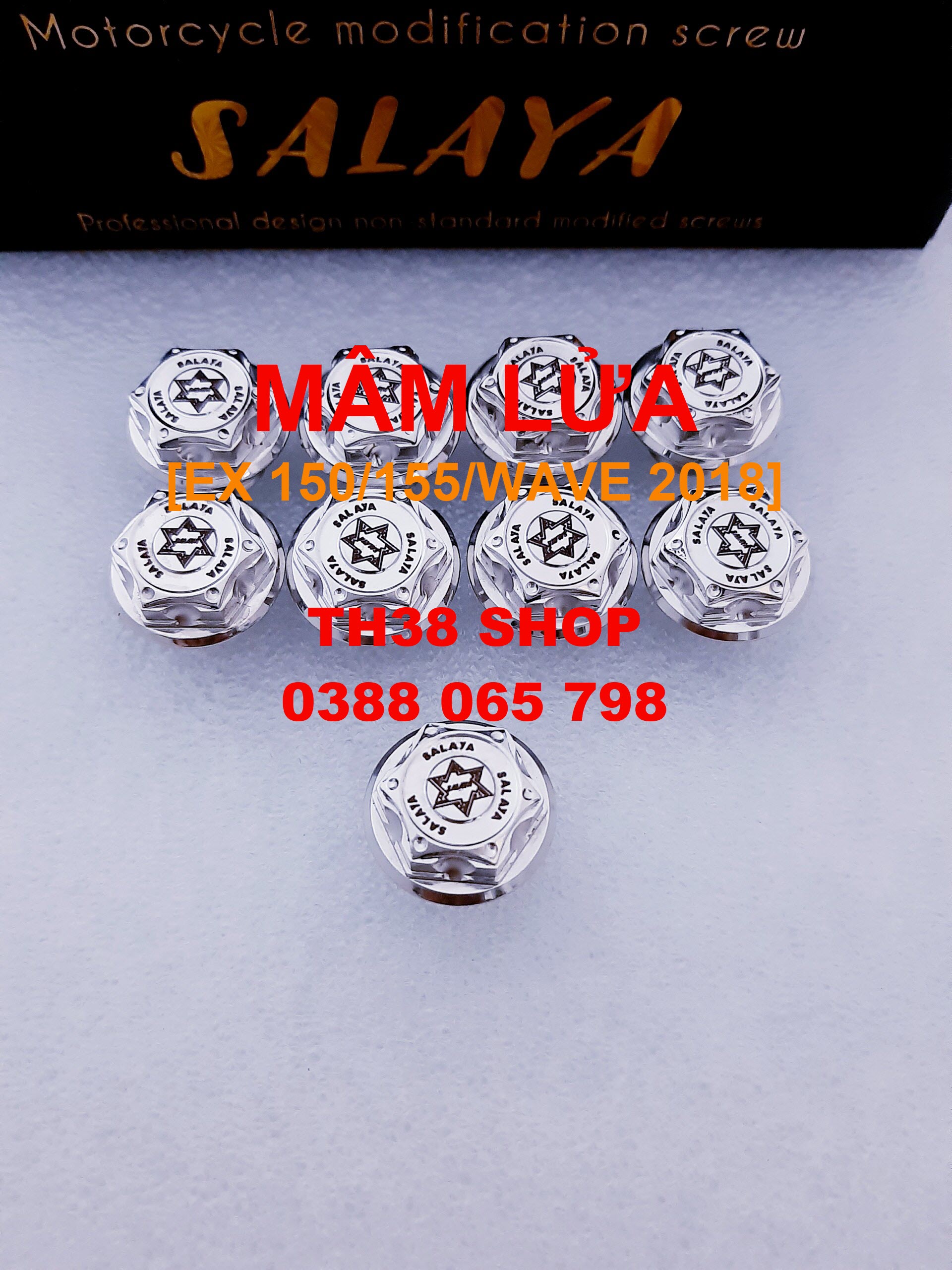 ốc mâm lửa Ex150, Ex155, Wave A2018 110 salaya [mẫu mới]