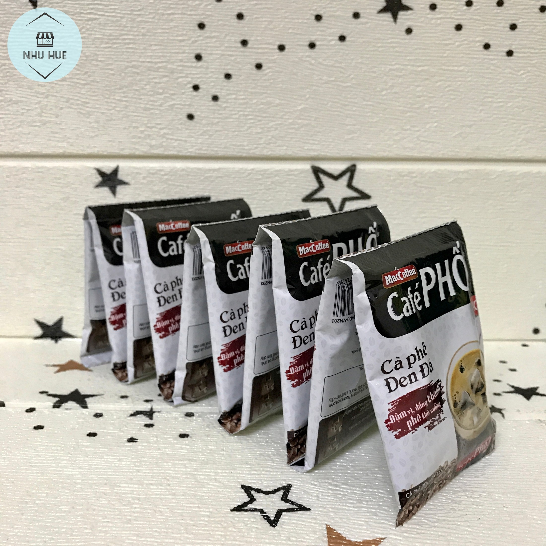 Cà phê đen đá Maccoffee Cafe Phố (hộp 10 gói x 16g)