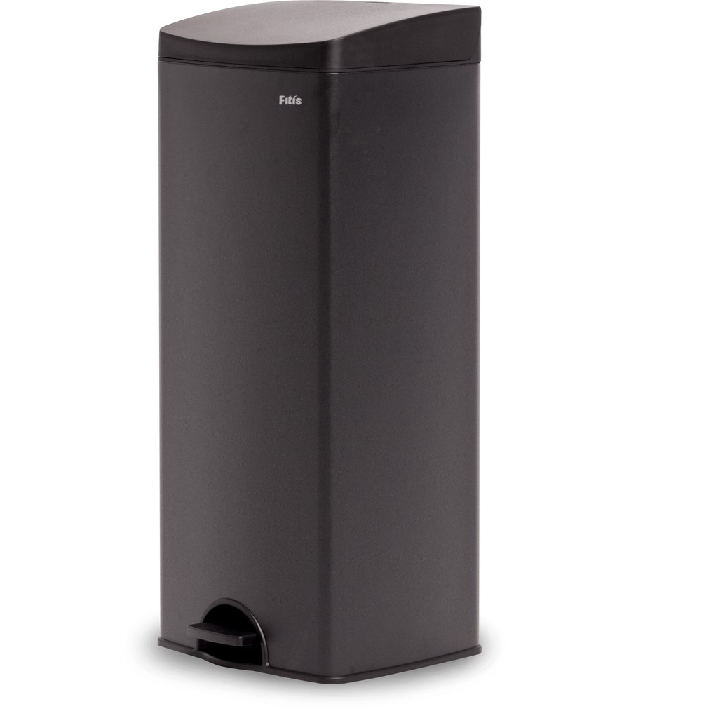 Thùng Rác Đạp Vuông Lớn Fitis Spl1-903 Sơn Đen