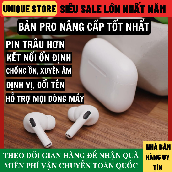Tai Nghe Bluetooth InPods Pro Phiên Bản Nâng Cấp Nghe Hay, Xuyên Âm, Chống Ồn, Đổi Tên Thiết Bị, Pin Trâu, Tai nghe bluetooth pin trâu, Tai nghe bluetooth hay hơn i11,i12, inpods 12 - Tai nghe bluetooth