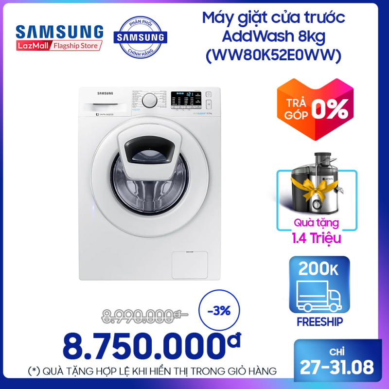 Bảng giá Máy giặt cửa trước Samsung AddWash 8kg - WW80K52E0WW Điện máy Pico