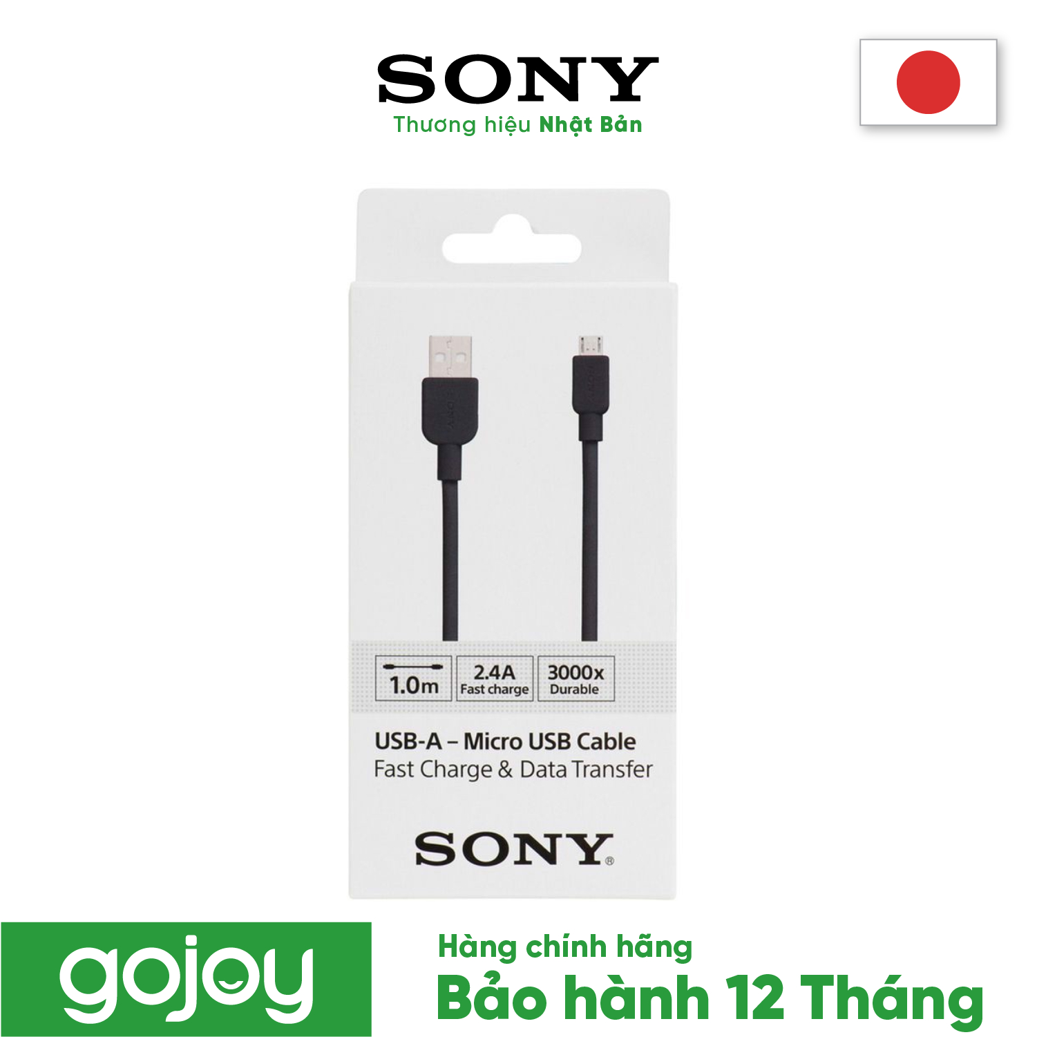 Cáp MICRO USB 1m SONY CP-AB100/BCE WW - Bảo hành chính hãng 12 tháng