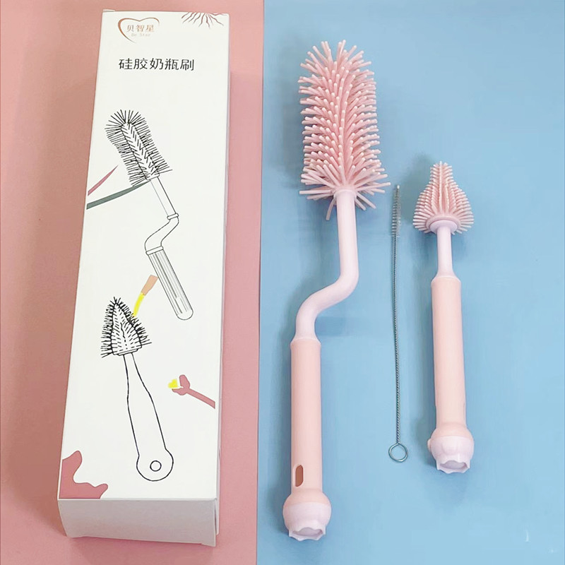 Bộ cọ bình sữa silicon 3 chi tiết