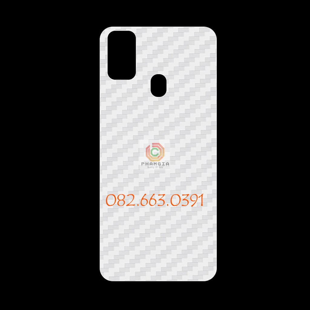 Miếng dán mặt lưng skin carbon Samsung Galaxy M30/ M30s