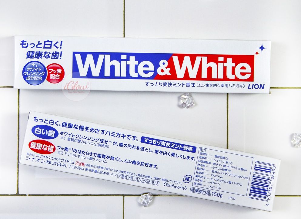 Kem đánh răng White & White Nhật Lion 150g