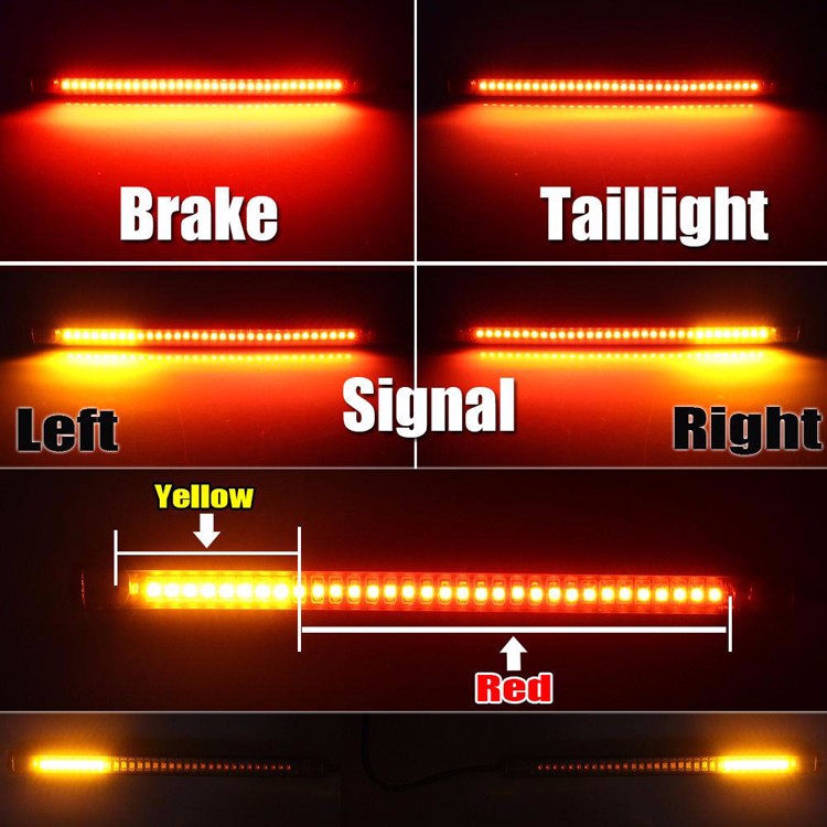 [HCM]Dây led phanh xi nhan 3 in 1 độ đèn đuôi mô tô cafe tracker