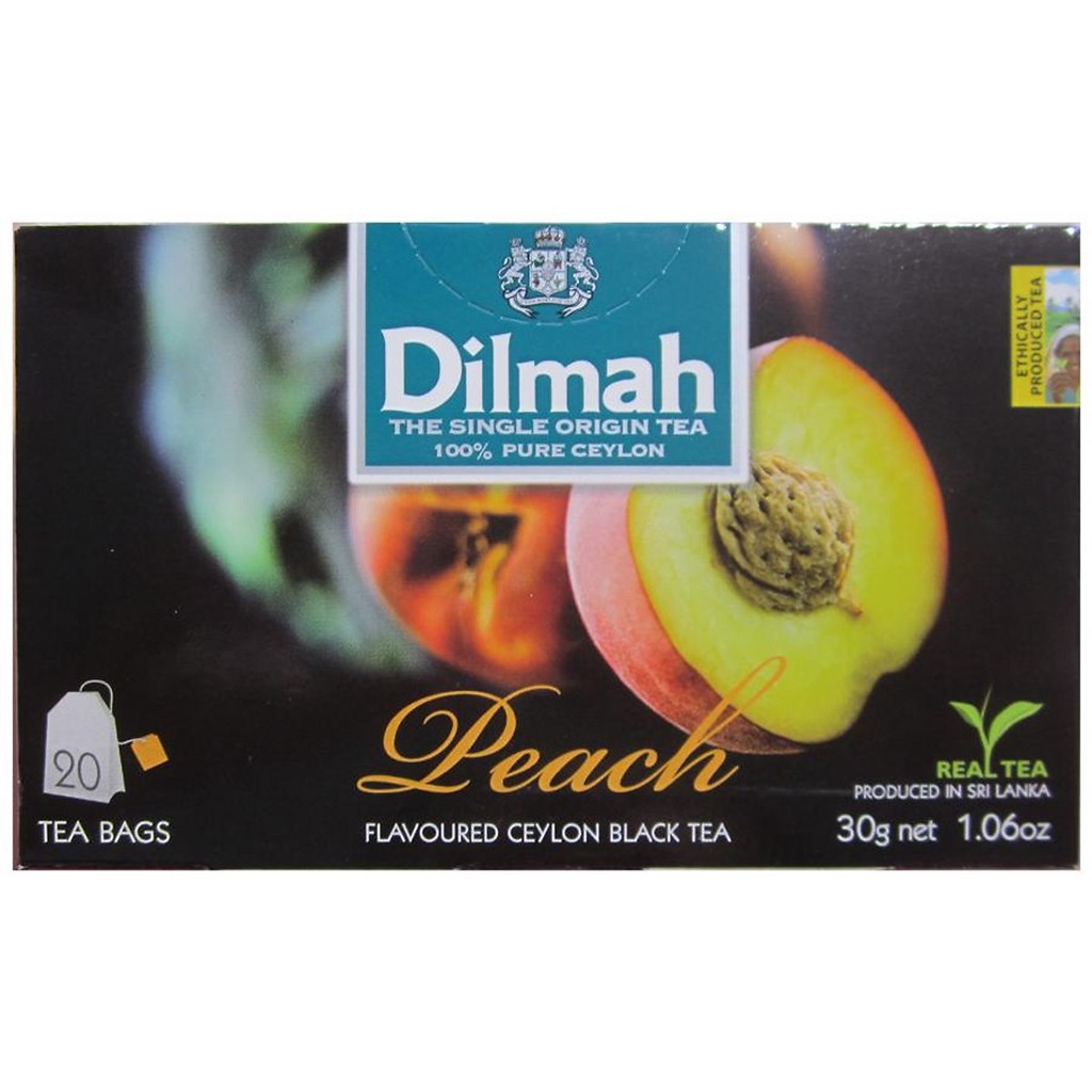Trà Dilmah Hương Đào Hộp 30g (1,5 g x 20 gói túi lọc)
