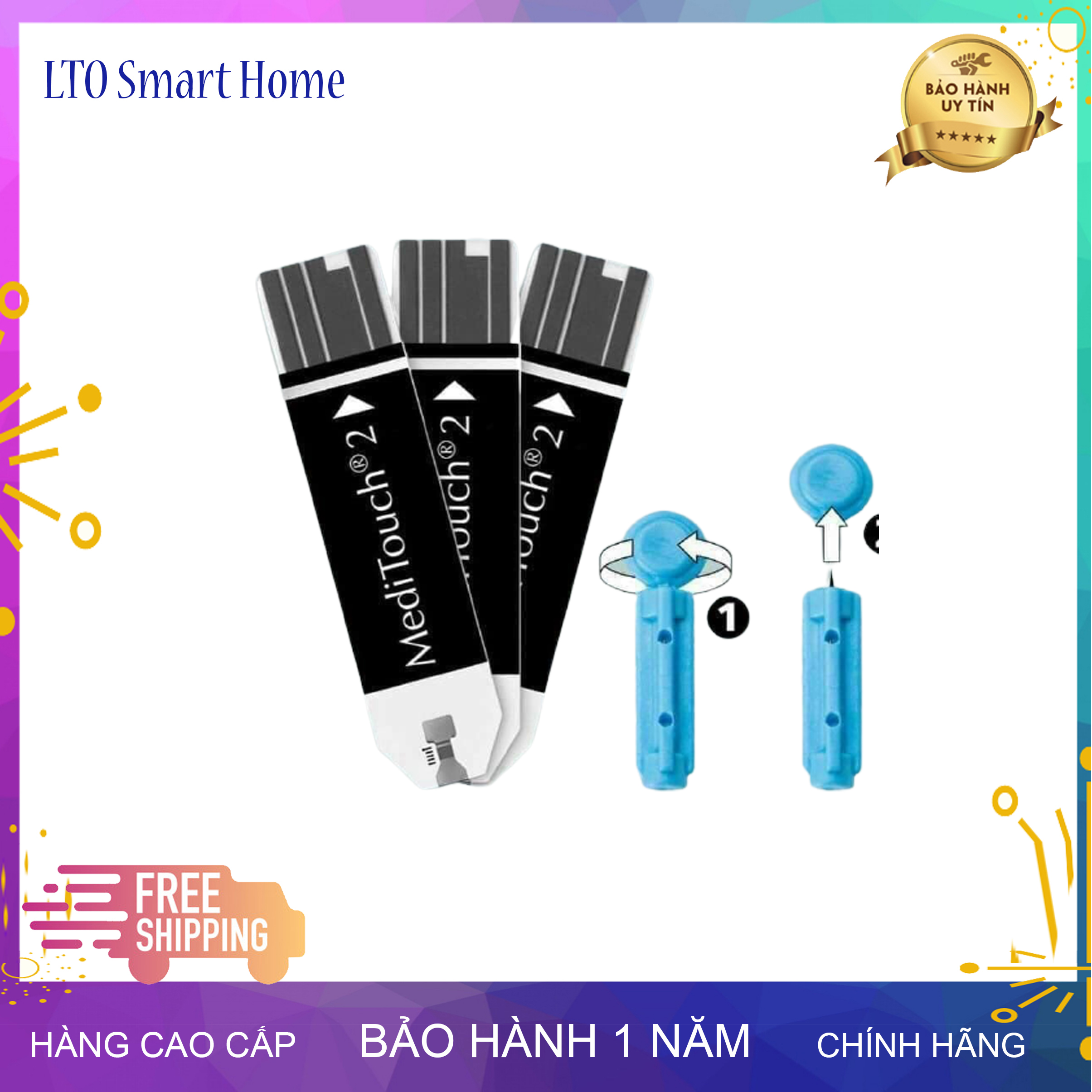 QUE THỬ ĐƯỜNG HUYẾT MEDISANA MEDITOUCH 2