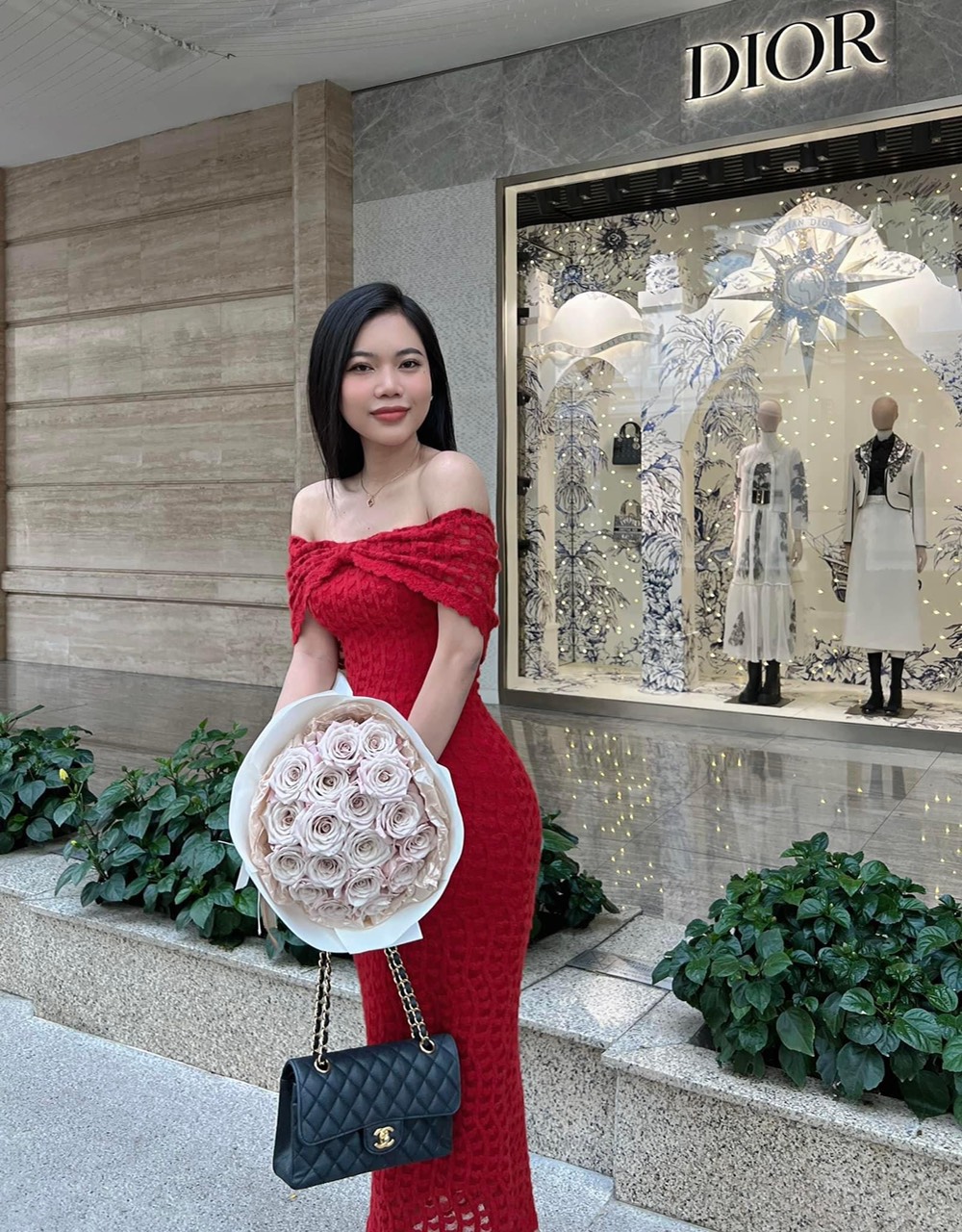 Đầm Ren Ôm Body Trễ Vai NEW (Kèm Ảnh Thật Shop Chụp)