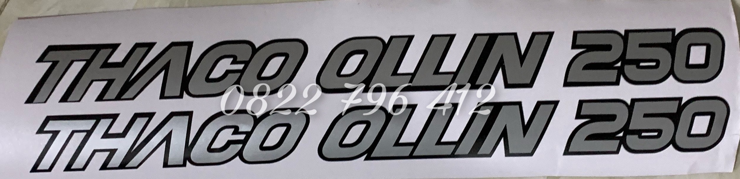 Tem chữ dán Thaco Ollin 250, tem dán xe tải