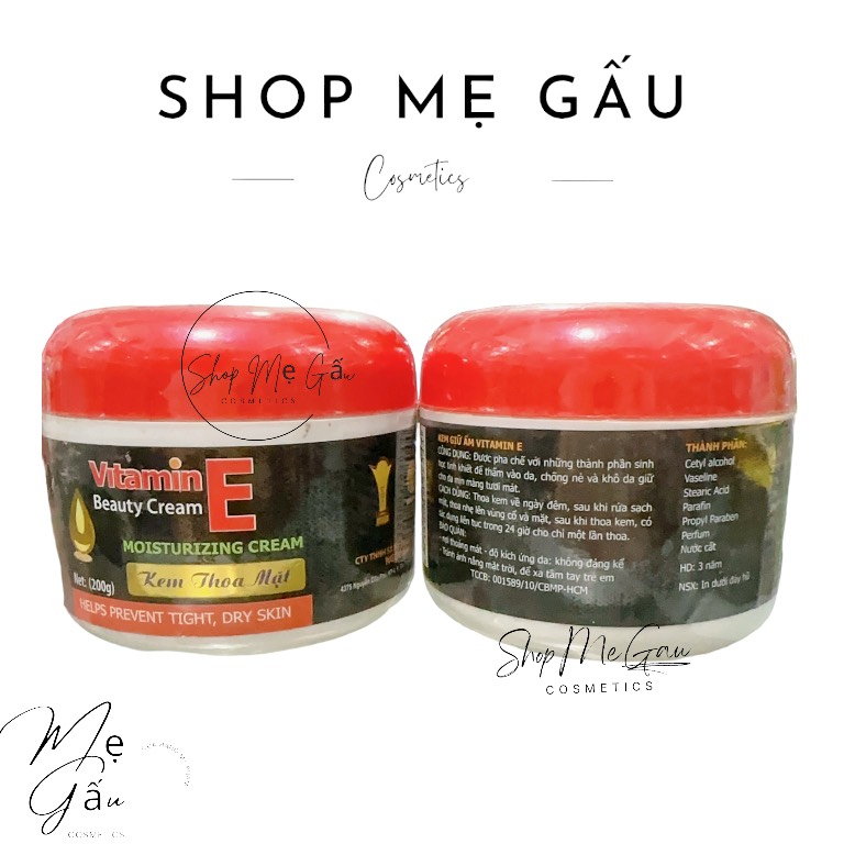 Kem dưỡng thoa mặt Vitamin Care Vitamin E 200g(nắp cam)