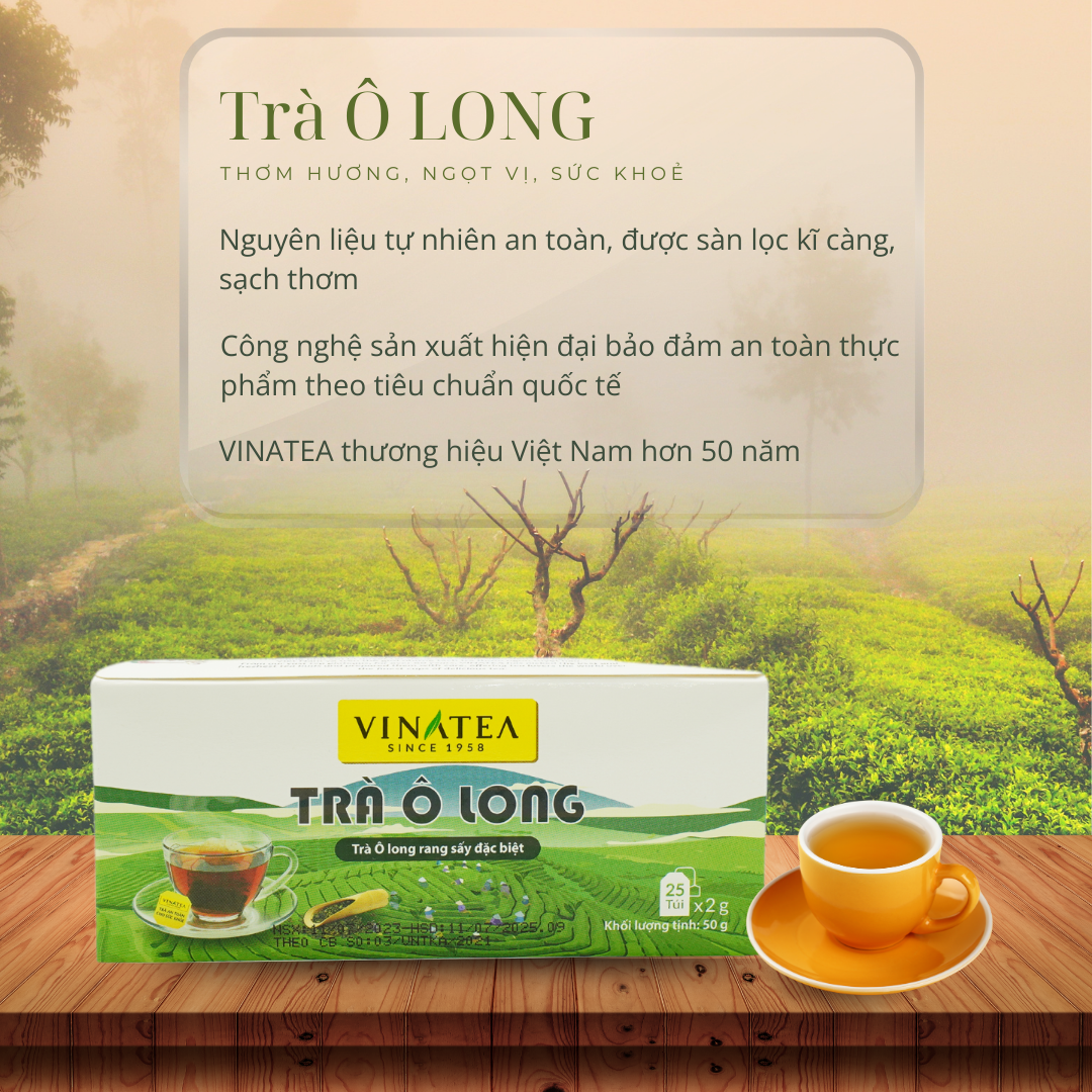 Trà Vinatea Oolong túi lọc 50g