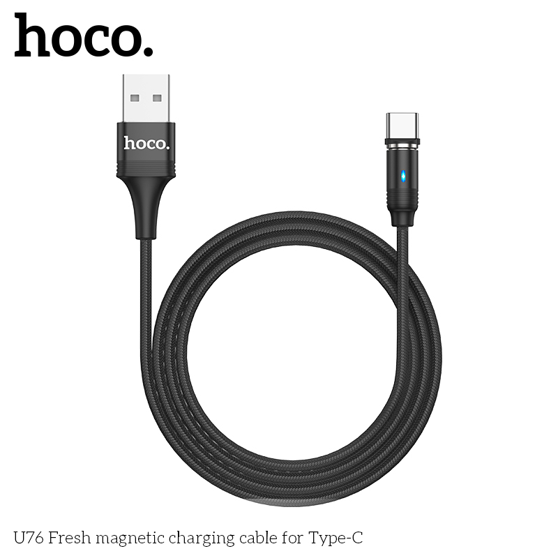 Cáp sạc nhanh tự ngắt từ tính Hoco U76 Micro USB/ Lightning/ Type C