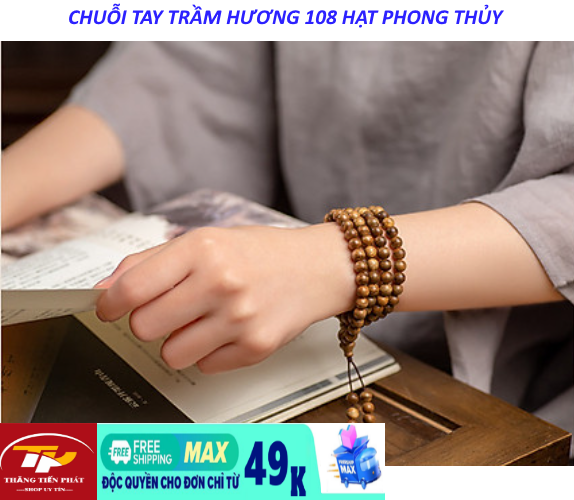 [HCM][ SIÊU HOT ] Vòng Tay Trầm Hương 108 Hạt Nữ Đeo May Mắn Thời Trang