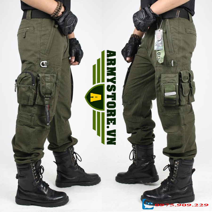 [HCM]Quần túi hộp nam phong cách lính Army ARM-822