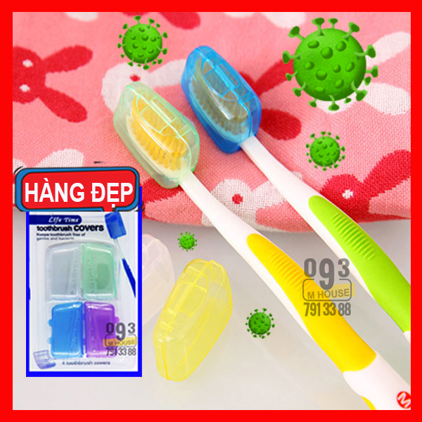 Combo 4 Đầu bọc bàn chải đánh răng kháng khuẩn
