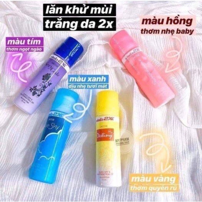 Lăn Khử Mùi 2X Thái Lan 75ml - Lăn Nách
