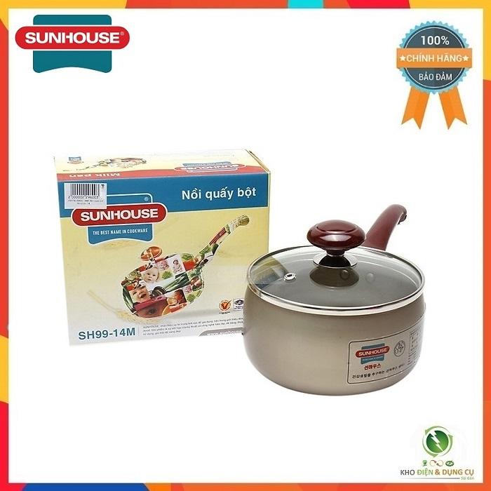 QUÁNH ANOD 14CM SUNHOUSE SH99-14M1 ( NẤU BỘT HAY CHIÊN XÀO ÍT )