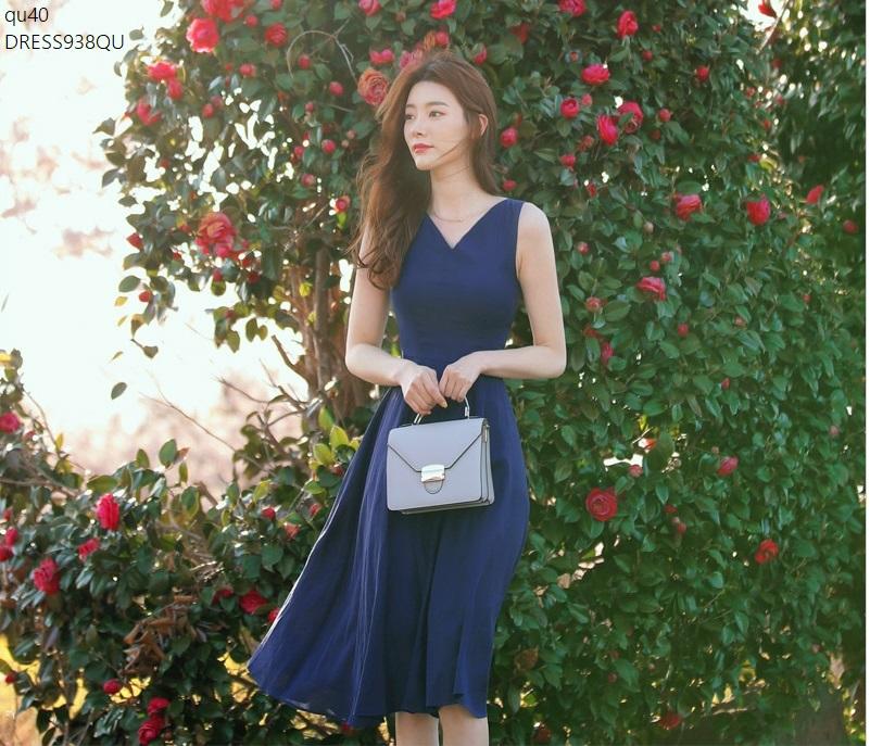 DRESS938QU ĐẦM XÒE  THIẾT KẾ CỔ TIM