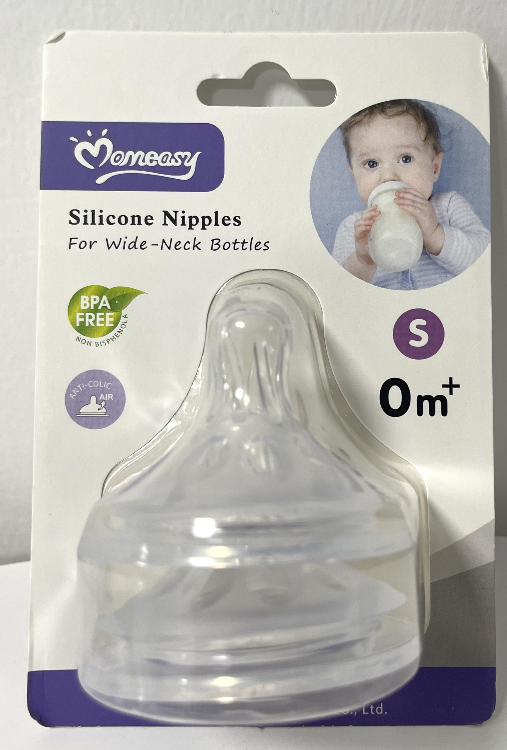 Set 2 núm ti thay thế bình sữa cổ rộng Momeasy