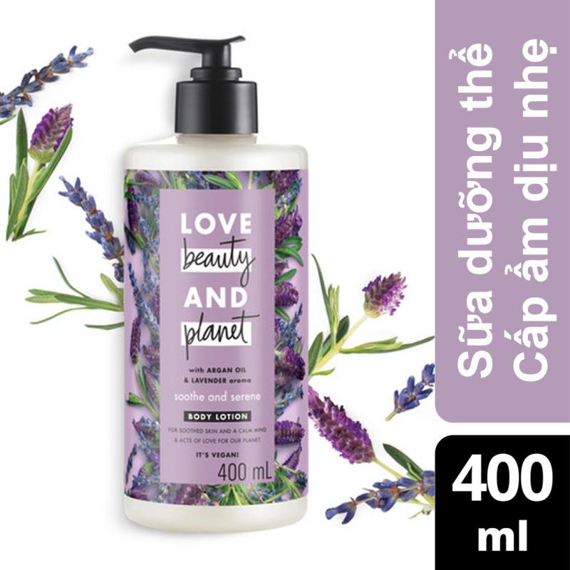 Sữa dưỡng thể dưỡng ẩm Love Beauty And Planet Soothe & Serene 400ml (tím)