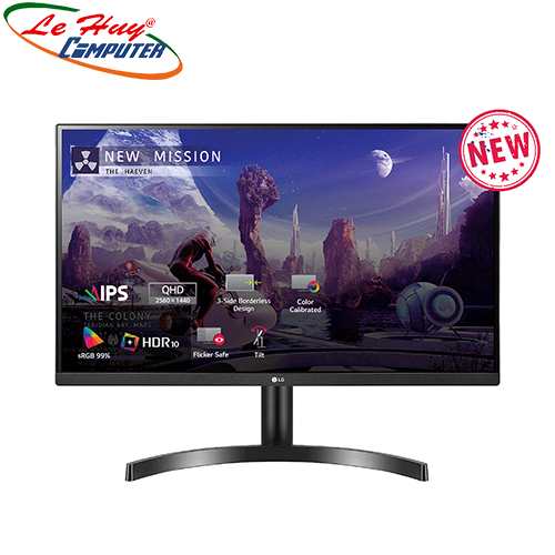 [Trả góp 0%]Màn hình máy tính LG 27QN600-B 27 inch QHD IPS 75Hz