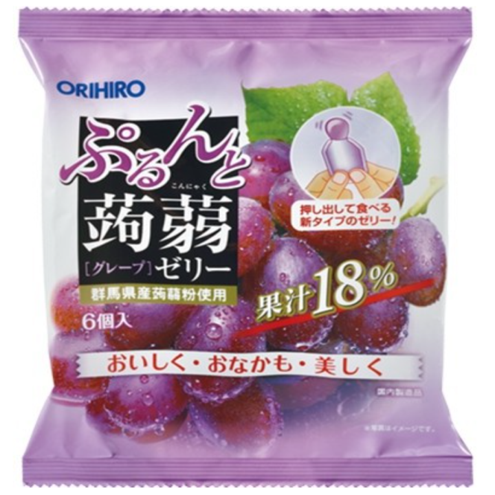 [HCM]Thạch trái cây Orihiro vị nho tím - gói 120g