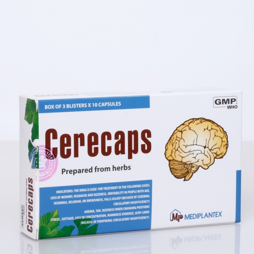 HOẠT HUYẾT DƯỠNG NÃO CERECAPS (Hộp 30 viên)