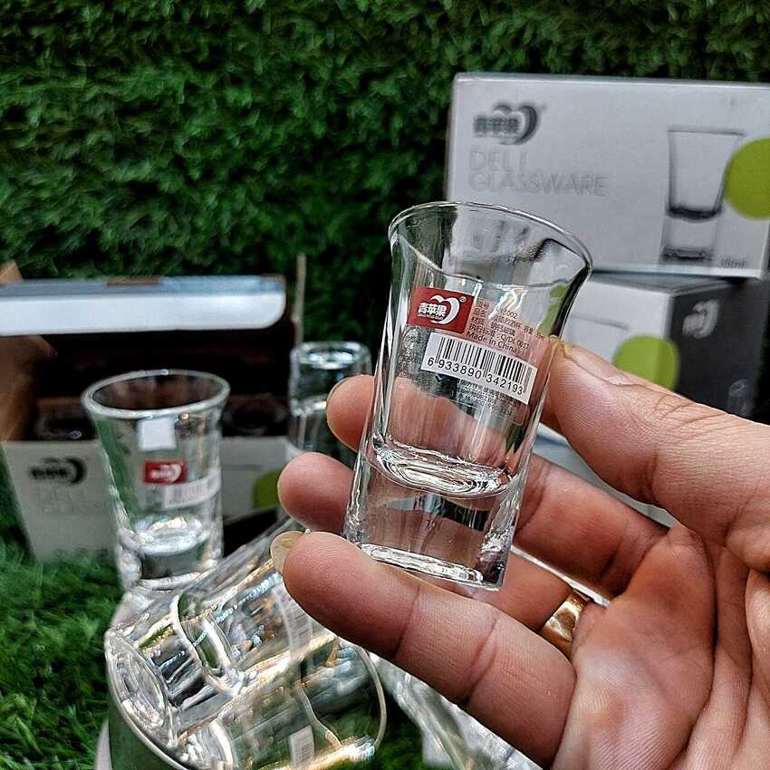 Bộ Ly Uống Rượu Nhỏ cao cấp (bộ 6 cái) thủy tinh đế dày – Bộ Ly Uống Rượu Đẹp – Ly Rượu Thủy Tinh - Cốc Uống Rượu - Ly Rượu Nhỏ siêu trong