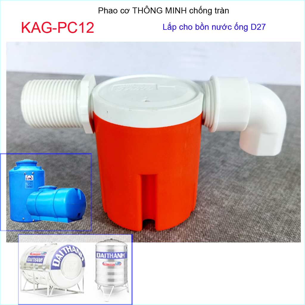 Van phao thông minh Onpas  KAG-PC12 Phi 27, van phao thông minh thế hệ mới, phao cơ thông minh D27 ren ngoài chịu áp cao sử dụng tốt
