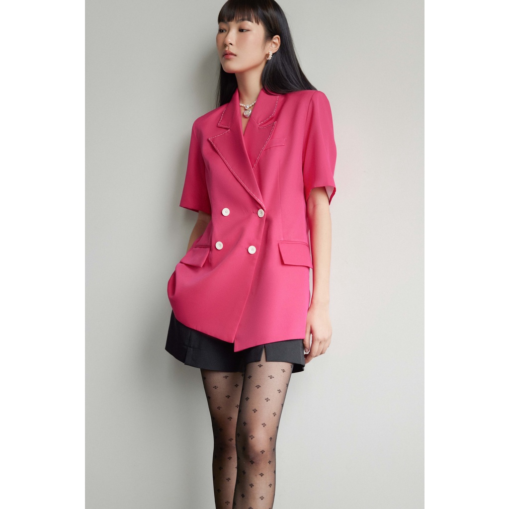 CIGNO-áo blazer đắp,tay ngắn TIMO blazer