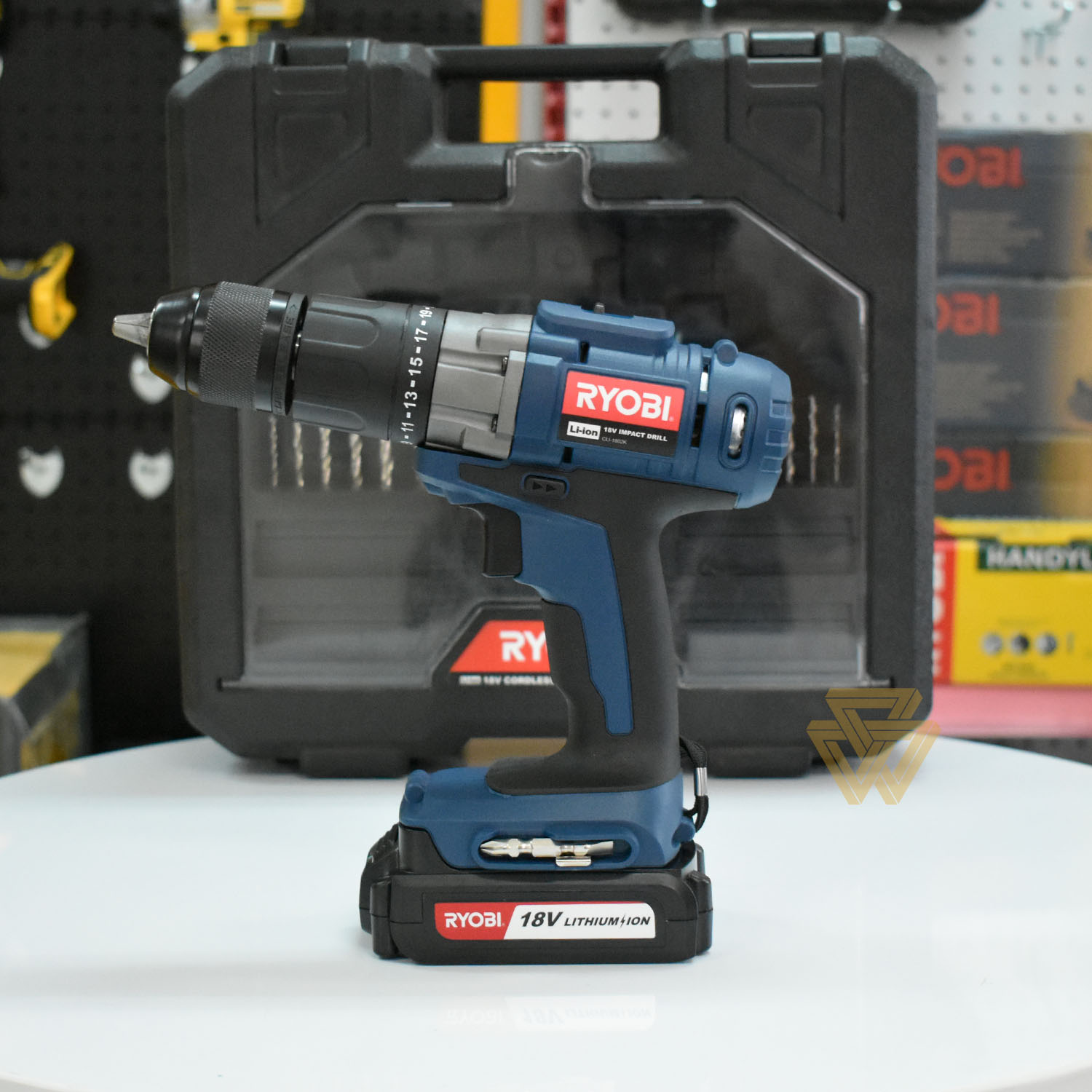 [Trả góp 0%]Bộ Máy Khoan Búa Động Lực Pin 18V Ryobi CLI-1802K