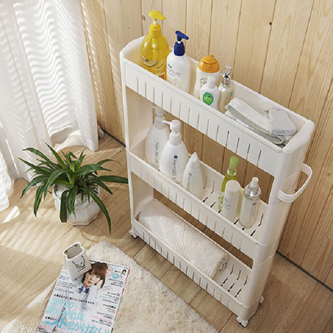 Kệ Để Chai Lọ 3 Tầng Có Bánh Xe