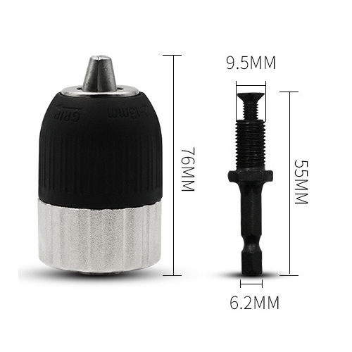 [HCM]Đầu kẹp nhanh mũi khoan 13mm 3/8-24unf