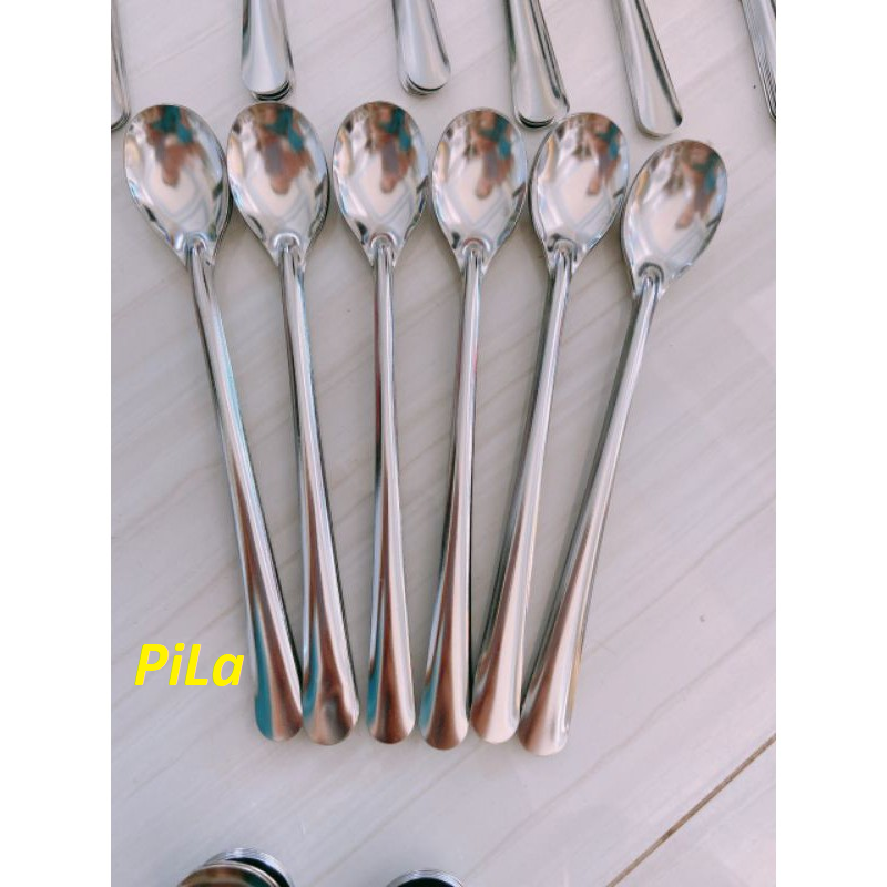 Combo 6/10 Muỗng Cà phê Inox Cán Dài Dày