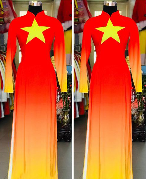 Áo dài truyền thống cờ đỏ sao vàng in 3D: Áo dài cờ đỏ sao vàng vẫn là trang phục truyền thống quý giá của dân tộc Việt Nam. Nhưng năm 2024, bạn sẽ được trải nghiệm áo dài truyền thống cùng với công nghệ in 3D hiện đại. Với chất liệu mới và đường nét tinh xảo, áo dài in 3D trở nên đẹp độc đáo và thu hút hơn bao giờ hết. Xem hình ảnh để cảm nhận sự khác biệt của áo dài truyền thống in 3D.