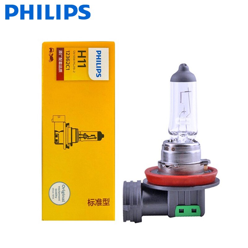 Bóng Đèn Pha Ô Tô Xe Máy Philips Chân H4 H3 H1 H7 H11 - 12V 55W