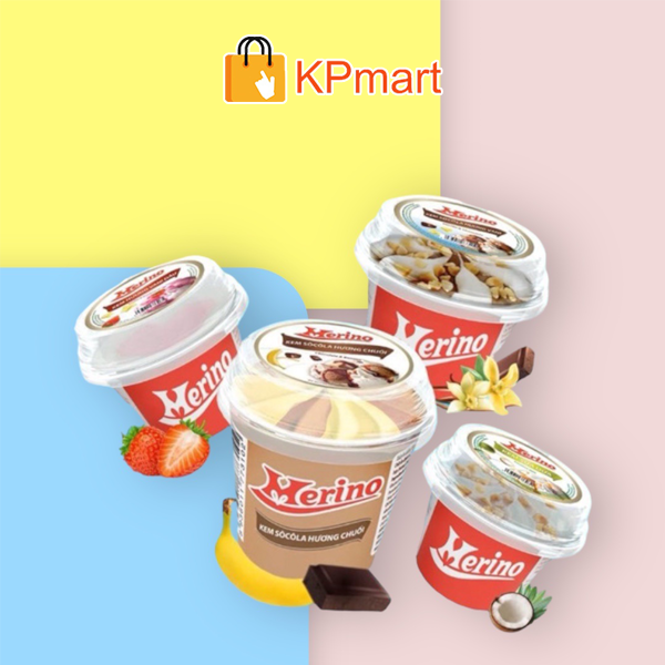 (GIAO HỎA TỐC HCM) Kem ly Merino Cup nhiều vị