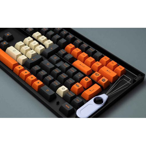 Akko Keycap Set – Carbon Retro - Asa Profile