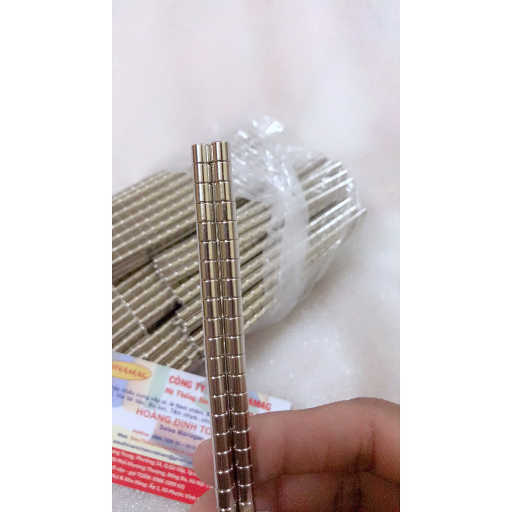 nam châm viên D5x4mm vĩnh cửu siêu mạnh ( 10 viên)