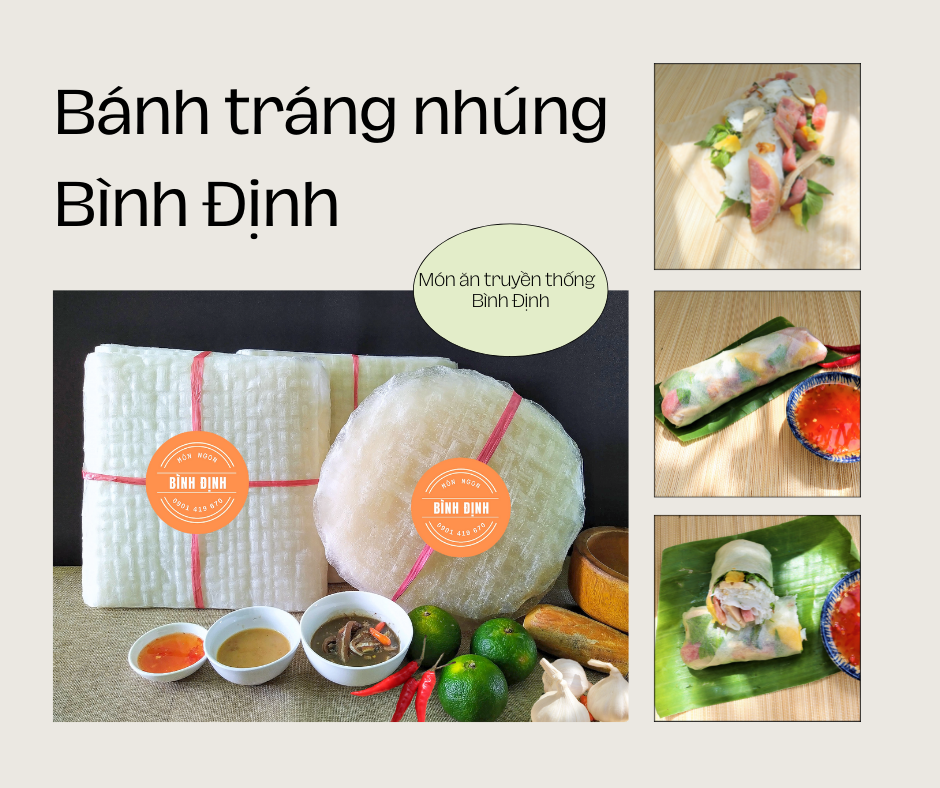 Bánh tráng gạo nhúng giòn Bình Định