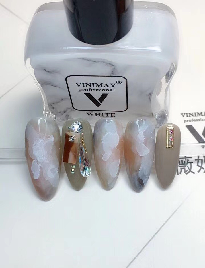 [HCM]Nail cồn loang trắng - đen Vinimay