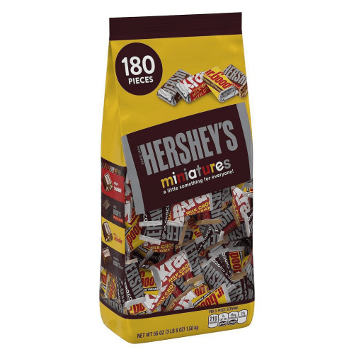 Kẹo socola Chocolate HERSHEY'S Miniatures (180 Viên) 1.58kg (04/2023) (Gói)