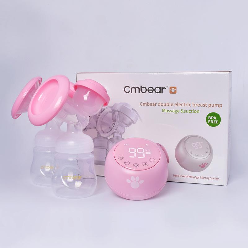 Máy hút sữa điện đôi Cmbear có matxa, có pin sạc, 9 cấp độ hút cực mạnh ZRX