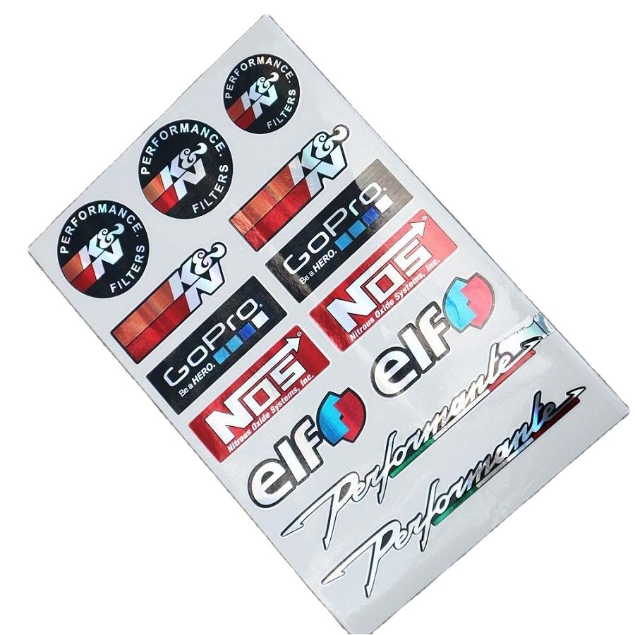 Tem logo, decal logo dán xe máy huy hiệu chữ hãng xe NOS độc đáo (mẫu 6)