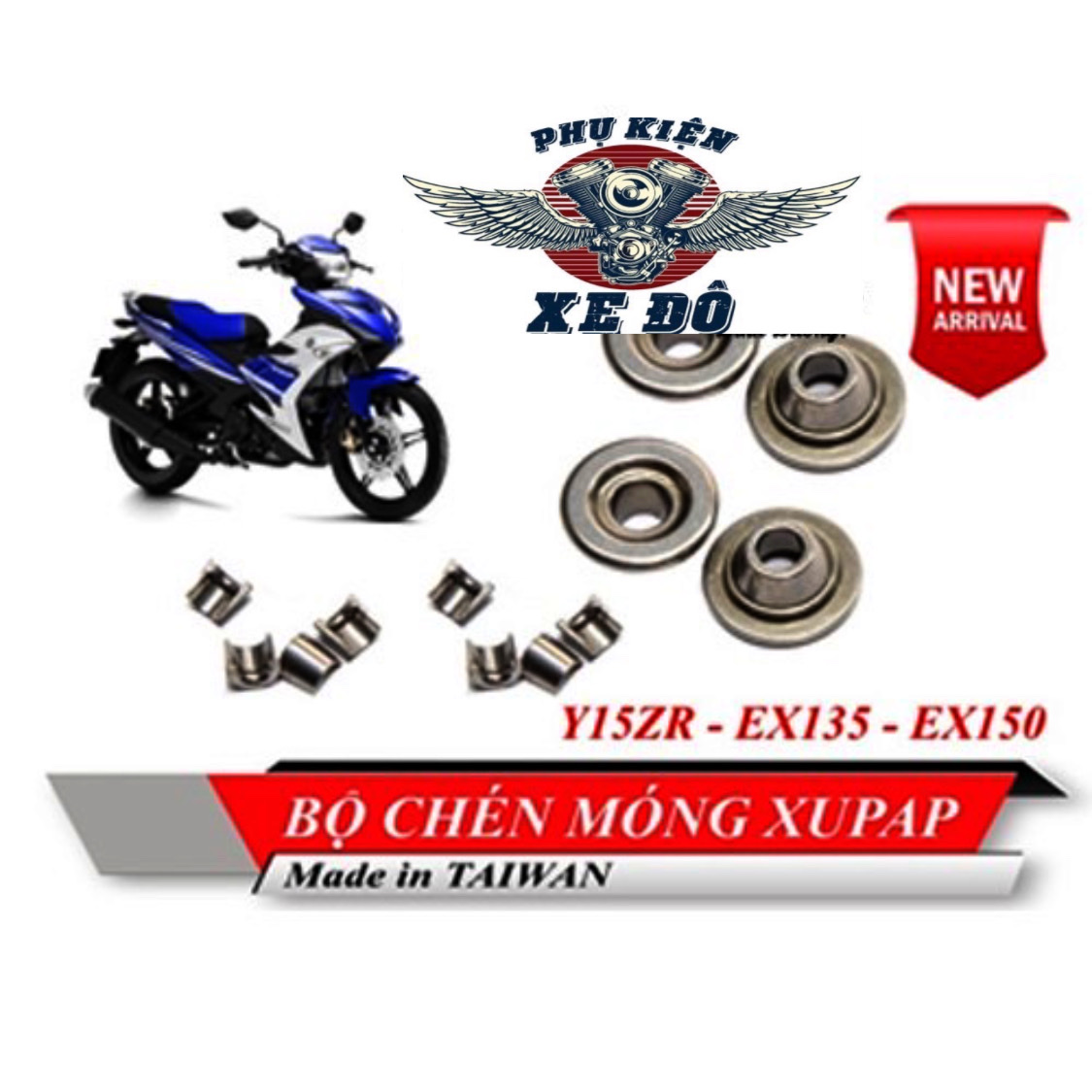 Bộ chén móng xupap titanium AllOY Y15ZR /ex135 /ex150