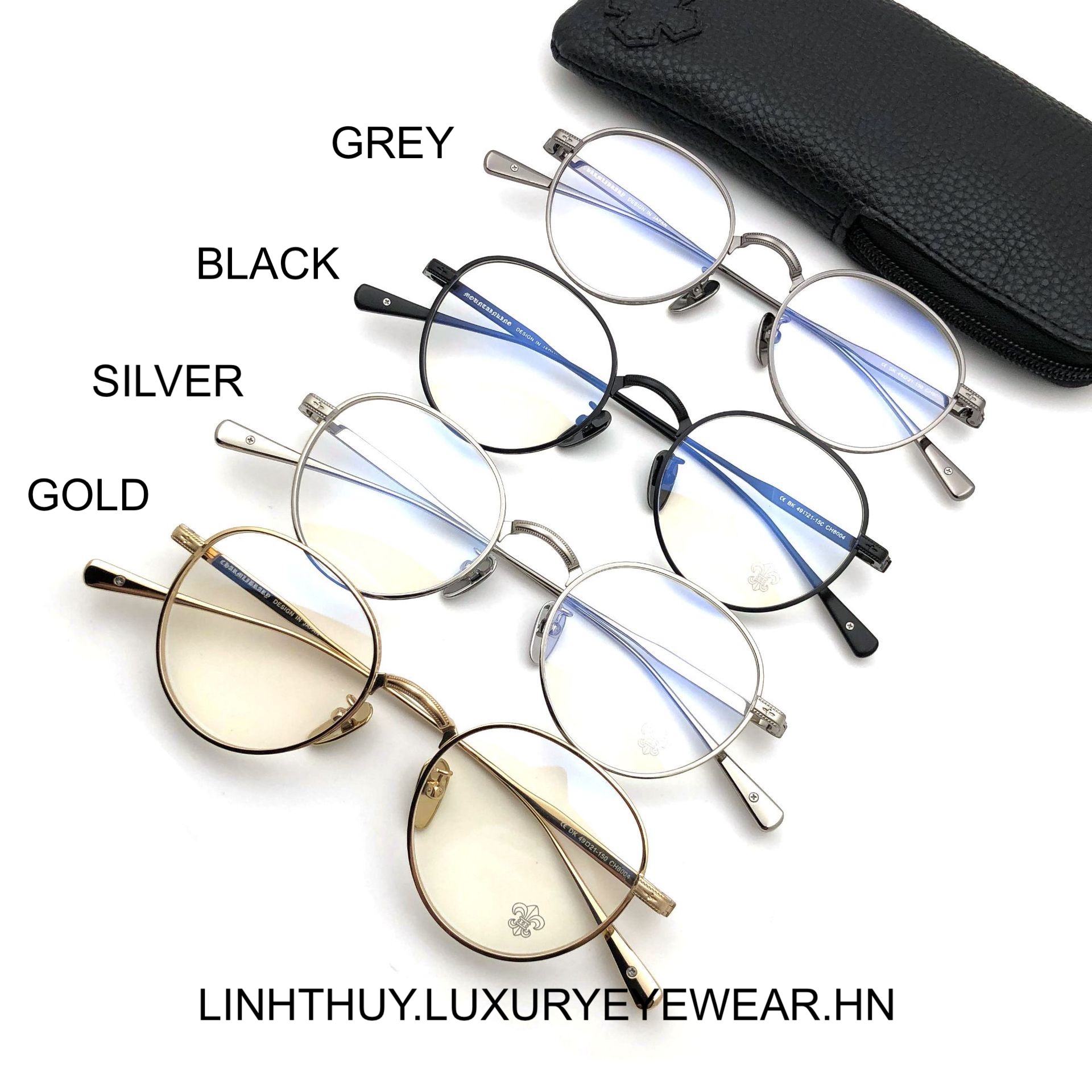 Gọng kính mắt chrome hearts CH8004 cao cấp s925 fullbox