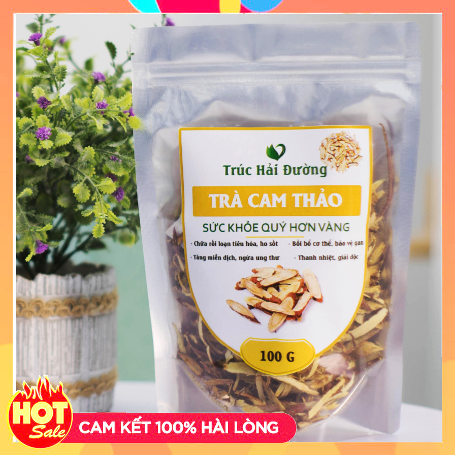 [CHÍNH HÃNG]Cam Thảo Thanh Nhiệt Uống Kèm TRÀ HOA CÚC, TÂM SEN (Loại Đẹp) 100g