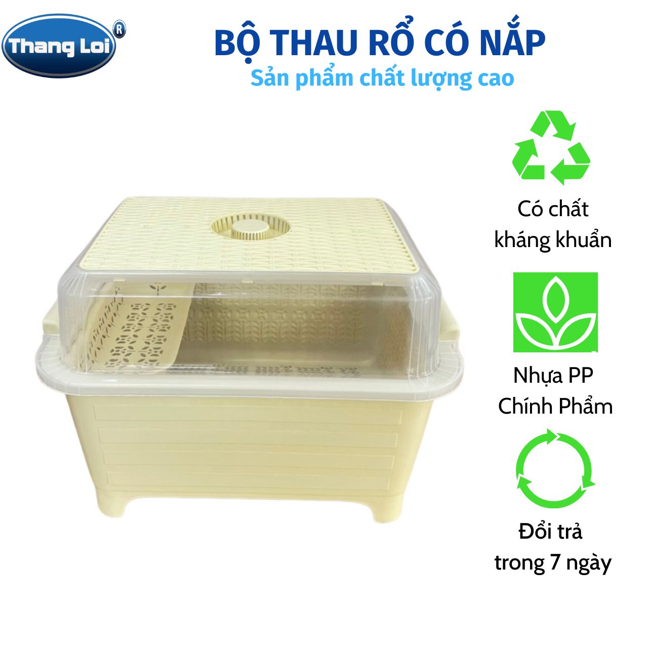 Kệ Chén Bát Thau Rổ Có Nắp Úp Chén Bát, Úp Bình Sữa Cho Bé